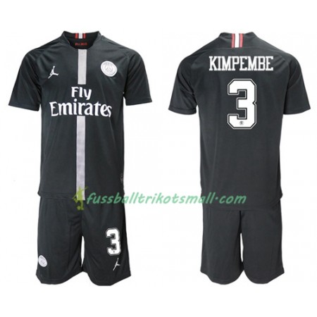 Fußballtrikots Paris Saint Germain Kimpembe 3 Jodan Schwarz Kinder 2018-2019 Kurzarm Ausweichtrikot kaufen